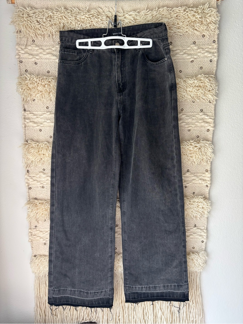 White Fox Boutique Women's Black Wide-Leg Jeans
